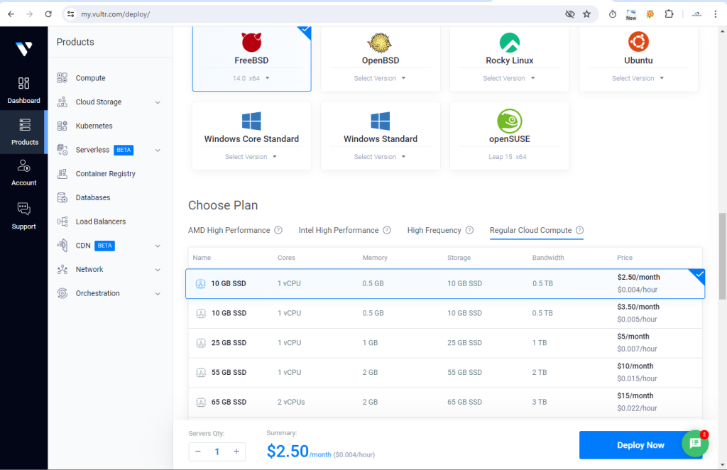 vultr 2.5