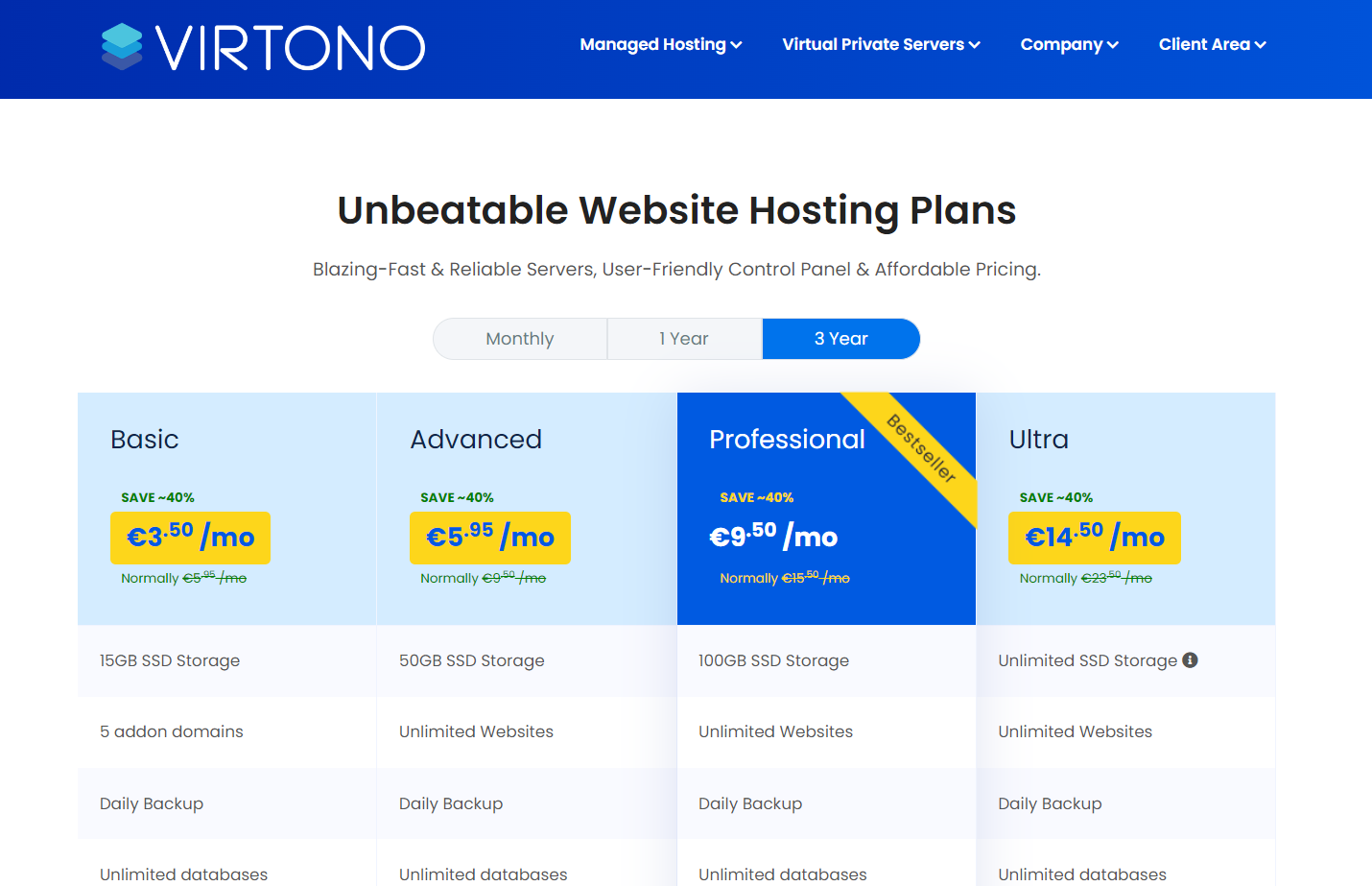 [Summer Sale] Virtono – Giảm 37% KVM Cloud VPS